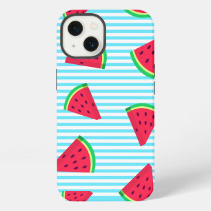 Lustige Schicke Wassermelonen-Scheiben Blau Linien iPhone 13 Hülle
