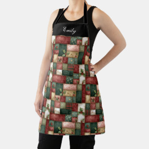 Lustige Schicke Wintergrün-Weihnachtsfeier Schürze