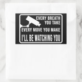 lustige Schilder Achtung vor dir Rechteckiger Aufkleber (Tasche)