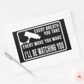 lustige Schilder Achtung vor dir Rechteckiger Aufkleber (Umschlag)