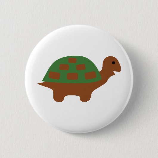 lustige Schildkröte Button (Vorderseite)