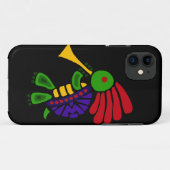 Lustige Schildkröte, die Kokopelli Art tanzt Case-Mate iPhone Hülle (Rückseite (Horizontal))