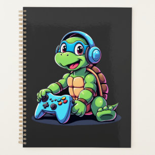 Lustige Schildkröte Gamer Gaming Schildkröten Vide Planer