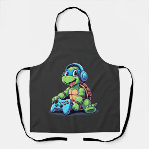Lustige Schildkröte Gamer Gaming Schildkröten Vide Schürze