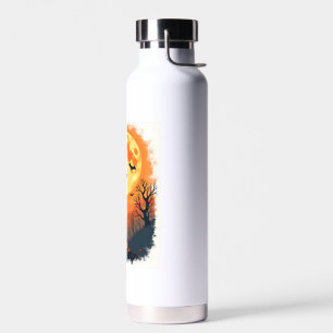 Lustige Schildkröte Halloween-Silhouette Gruselige Trinkflasche