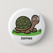 Lustige Schildkröte individuell Button (Vorderseite)