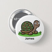 Lustige Schildkröte individuell Button (Vorne & Hinten)