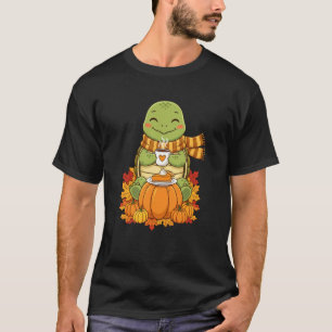 Lustige Schildkröte Kaffee Herbst Erntedankfest Da T-Shirt