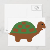 lustige Schildkröte Postkarte (Vorne/Hinten)