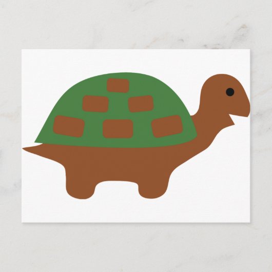 lustige Schildkröte Postkarte (Vorderseite)