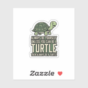 Lustige Schildkröte Sei Selbst Vintage-Shirt-Desig Aufkleber