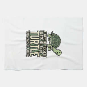 Lustige Schildkröte Sei Selbst Vintage-Shirt-Desig Geschirrtuch