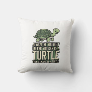 Lustige Schildkröte Sei Selbst Vintage-Shirt-Desig Kissen
