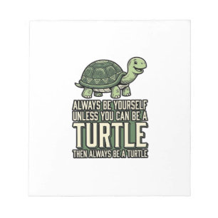 Lustige Schildkröte Sei Selbst Vintage-Shirt-Desig Notizblock