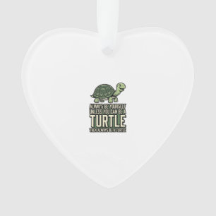 Lustige Schildkröte Sei Selbst Vintage-Shirt-Desig Ornament