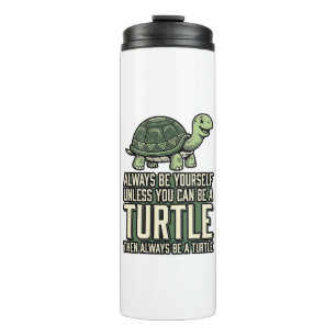 Lustige Schildkröte Sei Selbst Vintage-Shirt-Desig Thermosbecher