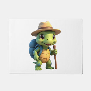 Lustige Schildkröte Wandern Grafik Camping Liebhab Fußmatte