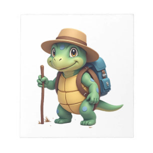 Lustige Schildkröte Wandern Grafik Camping Liebhab Notizblock