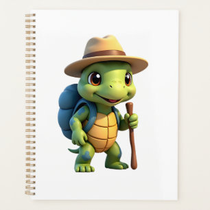 Lustige Schildkröte Wandern Grafik Camping Liebhab Planer