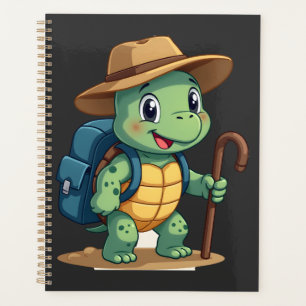 Lustige Schildkröte Wandern Grafik Camping Liebhab Planer