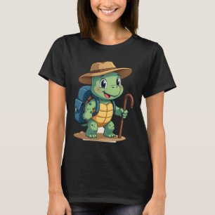 Lustige Schildkröte Wandern Grafik Camping Liebhab T-Shirt