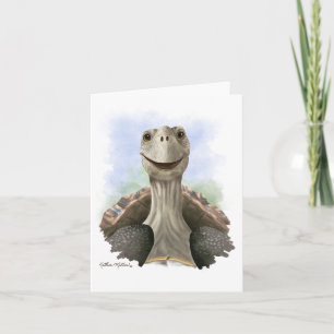 Lustige Schildkröten-Cartoon Karte