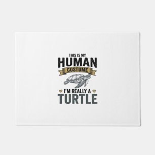Lustige Schildkröten-Kostüm Vintage-Stich-Design_1 Fußmatte