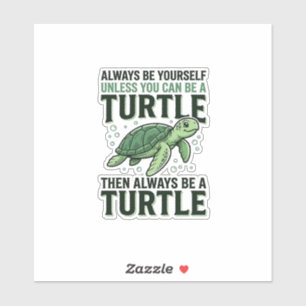 Lustige Schildkröten-Zitat Vintage-Gravur-Design_1 Aufkleber