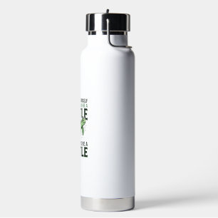Lustige Schildkröten-Zitat Vintage-Gravur Design_1 Trinkflasche