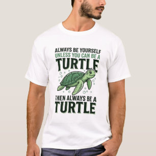 Lustige Schildkröten-Zitat-Vintage-Gravurdesign_1 T-Shirt