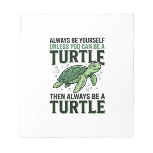 Lustige Schildkröten-Zitat Vintage-Stich-Design_1 Notizblock