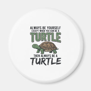 Lustige Schildkröten-Zitat Vintage-Vektordesign_1 Magnet