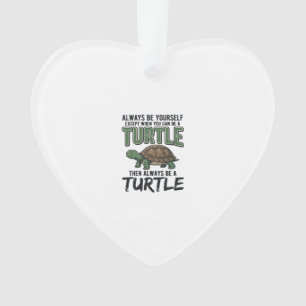 Lustige Schildkröten-Zitat Vintage-Vektordesign_1 Ornament