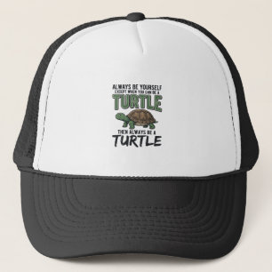 Lustige Schildkröten-Zitat Vintage-Vektordesign_1 Truckerkappe
