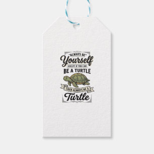 Lustige Schildkröten-Zitate Vintage-Gravur-Design Geschenkanhänger