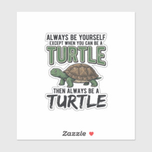 Lustige Schildkröten-Zitate Vintage-Vektordesign_1 Aufkleber