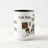 Lustige Schinken-Höhlen-Schinken-Radio-Tasse Tasse (Zentrum)