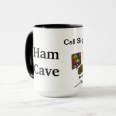 Lustige Schinken-Höhlen-Schinken-Radio-Tasse Tasse (Vorderseite Links)