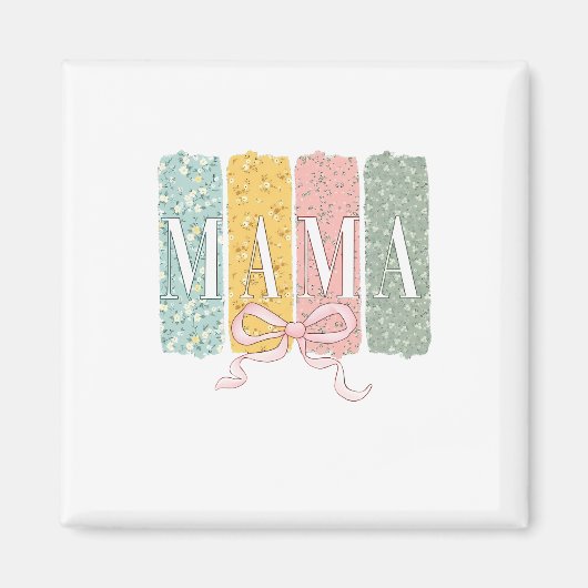 Lustige Schleife Coquette Mama Blumen Muttertag Magnet (Vorne)