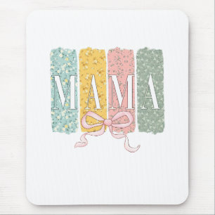 Lustige Schleife Coquette Mama Blumen Muttertag Mousepad