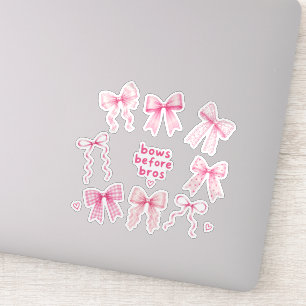 Lustige Schleifen vor Bros Coquette Rosa Geschenk  Aufkleber