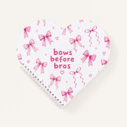 Lustige Schleifen vor Bros Cute Coquette Rosa Band Notizblock
