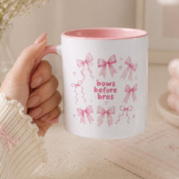 Lustige Schleifen vor Bros Süßes Rosa Coquette-Ges Tasse