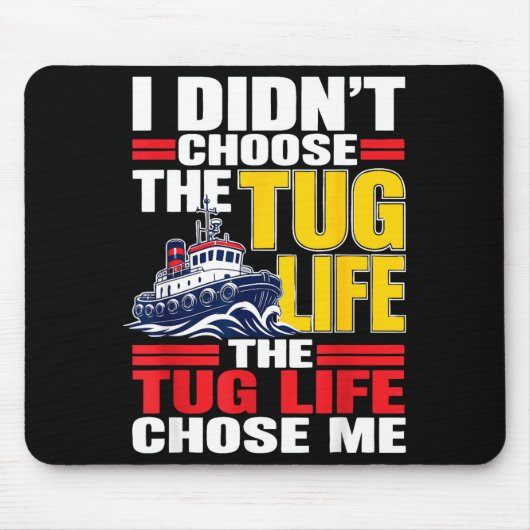 Lustige Schlepperbesatzung Kapitän Hafenboot Mousepad (Vorne)