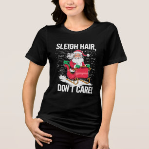 Lustige Schlitten Frisur Ist Egal Weihnachtsstimmu Tri-Blend Shirt