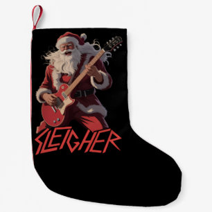 Lustige Schlittenfahrer Metal-Band Rock-Santa Weih Kleiner Weihnachtsstrumpf