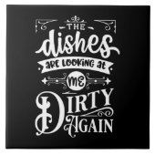 lustige, schmutzige Geschirr Fliese (Vorderseite)