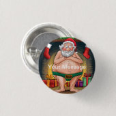 Lustige schmutzige Weihnachtsmann-Weihnachtskollek Button (Vorne & Hinten)