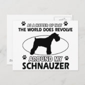 lustige SCHNAUZER Designs Postkarte (Vorne/Hinten)