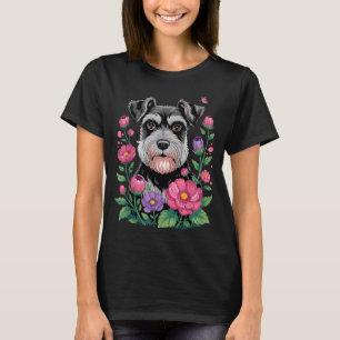 Lustige Schnauzer-Kunst für Frauen Schnauzer-Hunde T-Shirt